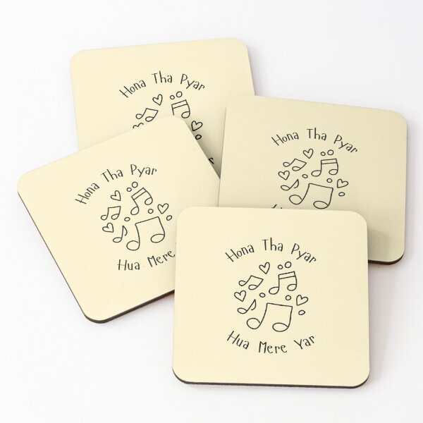 Item preview, Hona Tha Pyar Hua Mere Yar Hindi Love Quote Music Doodle designed and sold by Sketchbook Studio by Aqsaa.