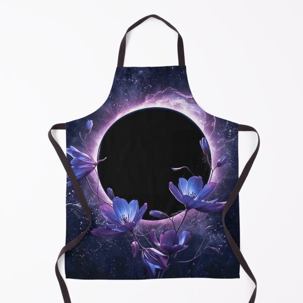 Item preview, Celestial Bloom: Surreal Solar Eclipse and Midnight Blue Flowers Wall Art designed and sold by Cozyartsss.