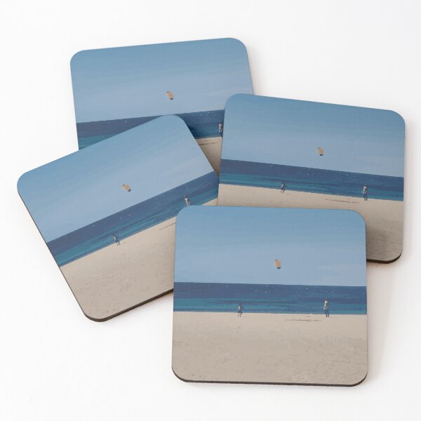 Item preview, Boy with Kite Minimalist Sea Landscape  designed and sold by kabetanistudio.