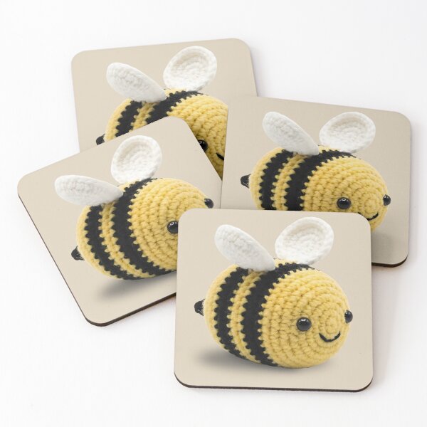 Item preview, Cute Yellow Crochet Bee Amigurumi Stuffie designed and sold by TackyTime.