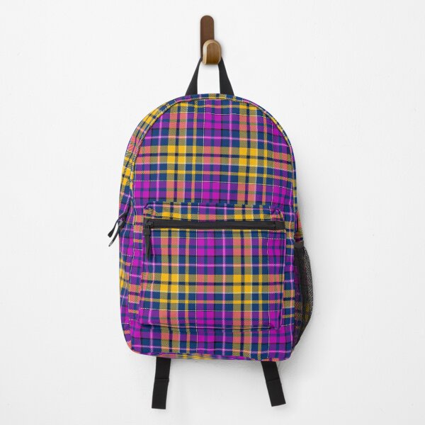 Item preview, Yellow and Purple Tartan Plaid On Blue Background designed and sold by PatternTitan.