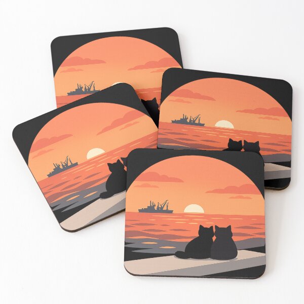 Item preview, Sunset Cats – Valentine’s Dockside Romance designed and sold by Dogandesighn.