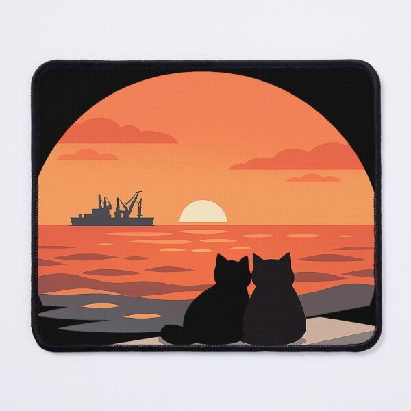 Item preview, Sunset Cats – Valentine’s Dockside Romance designed and sold by Dogandesighn.