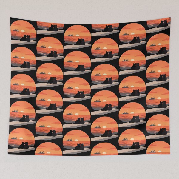 Item preview, Sunset Cats – Valentine’s Dockside Romance designed and sold by Dogandesighn.
