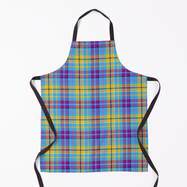 Item preview, Yellow and Purple Tartan Plaid On Blue Background designed and sold by PatternTitan.