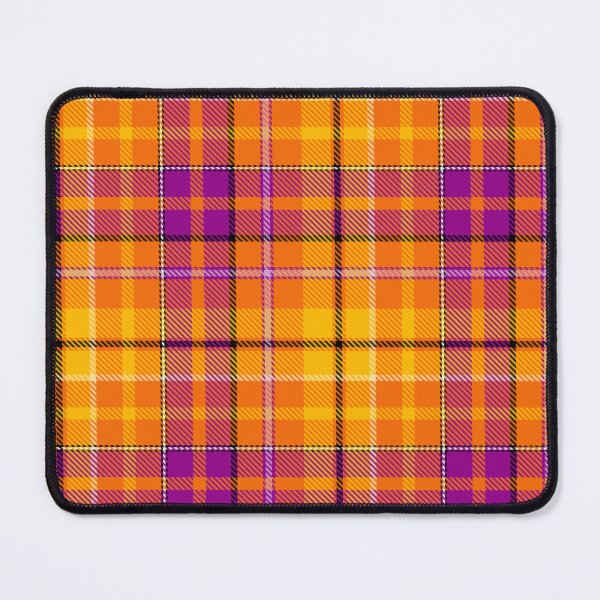 Item preview, Yellow and Purple Tartan Plaid On Orange Background  designed and sold by PatternTitan.