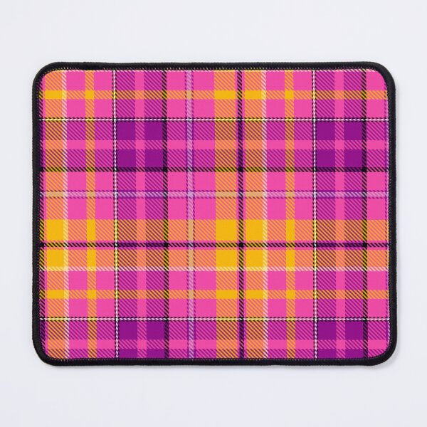 Item preview, Yellow and Purple Tartan Plaid On Pink Background  designed and sold by PatternTitan.