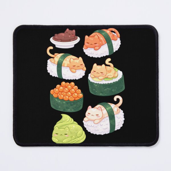 Item preview, Kawaii Sushi Cats – Cute Sleeping Cat Food Mashup designed and sold by Maryna_Reine.