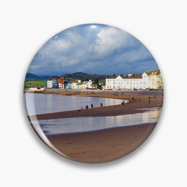 Item preview, Exmouth Beach on a Cloudy Day – Coastal Landscape Photography designed and sold by leonwoods.