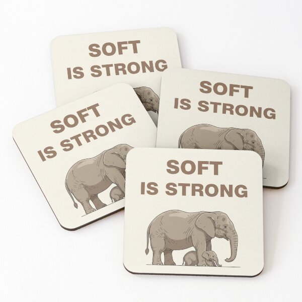 Item preview, Soft Is Strong Elephant Art: Savanna Love Gift designed and sold by SavannaStrikes.