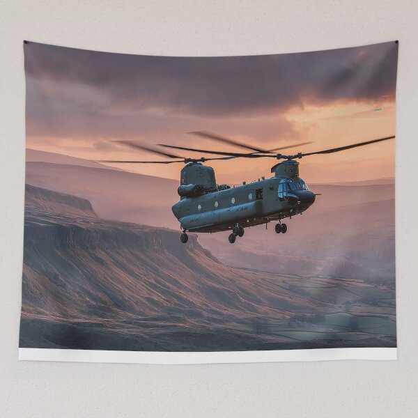 Item preview, Twin Rotors in the Morning Glow designed and sold by Skyframe Aviation.
