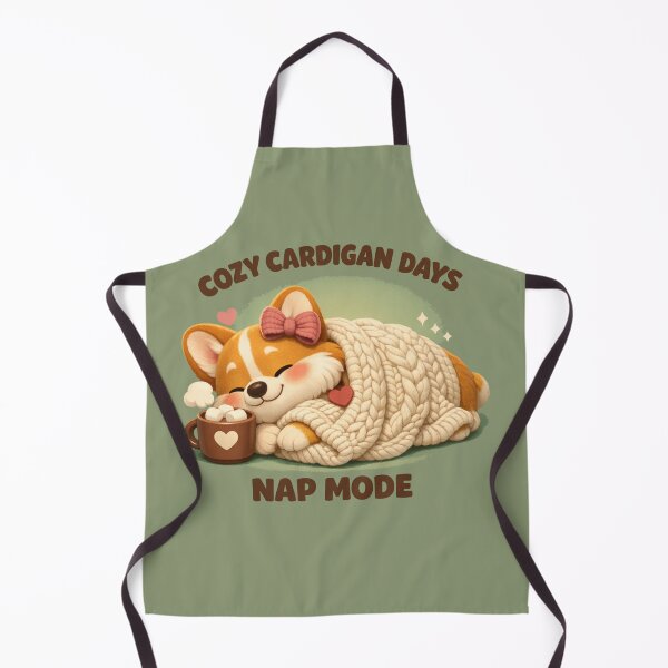 Item preview, Cozy Cardigan Days Nap Mode – Sleepy Corgi Mom Cozy Shirt designed and sold by dogmomtees.