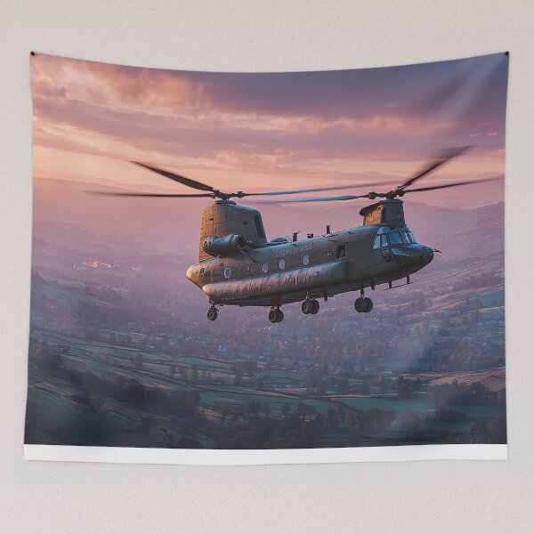 Item preview, Chinook Crossing the Early Light designed and sold by Skyframe Aviation.