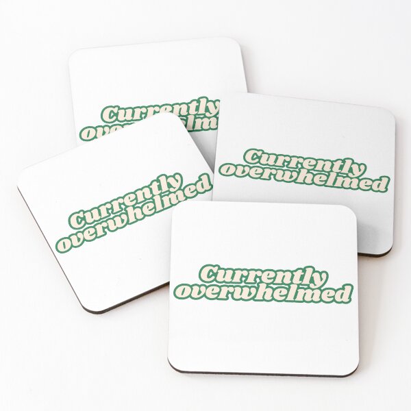 Item preview, Currently Overwhelmed Minimal Text Sticker designed and sold by PS-ARTSHOP.