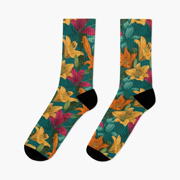 Item preview, Unique Lilies Floral  - Birth Flower Pattern  - Best Gifts For Men designed and sold by RoyalStarsPatts.
