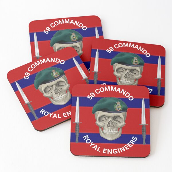 Item preview, 59 Commando Royal Engineers Skull designed and sold by Bootneckstore.
