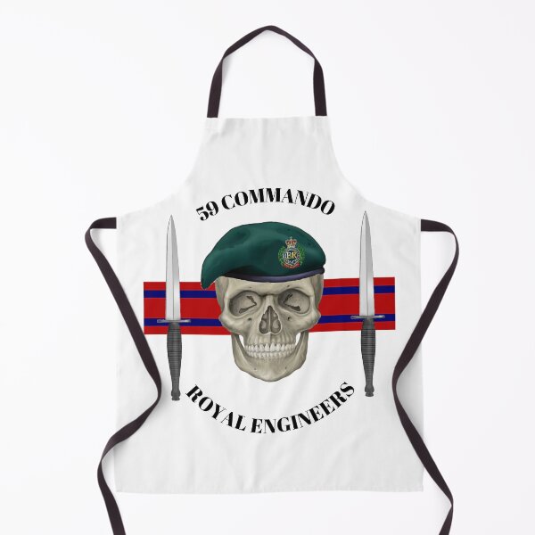 Item preview, 59 Commando Royal Engineers Skull designed and sold by Bootneckstore.
