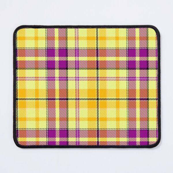 Item preview, Yellow and Purple Tartan Plaid On Yellow Background  designed and sold by PatternTitan.