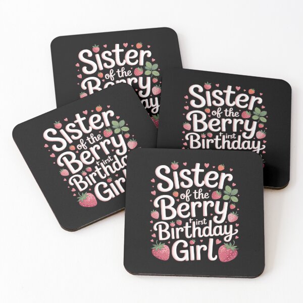 Item preview, Sister Of The Berry First Birthday Girl Sweet Strawberry designed and sold by joyouartArt.