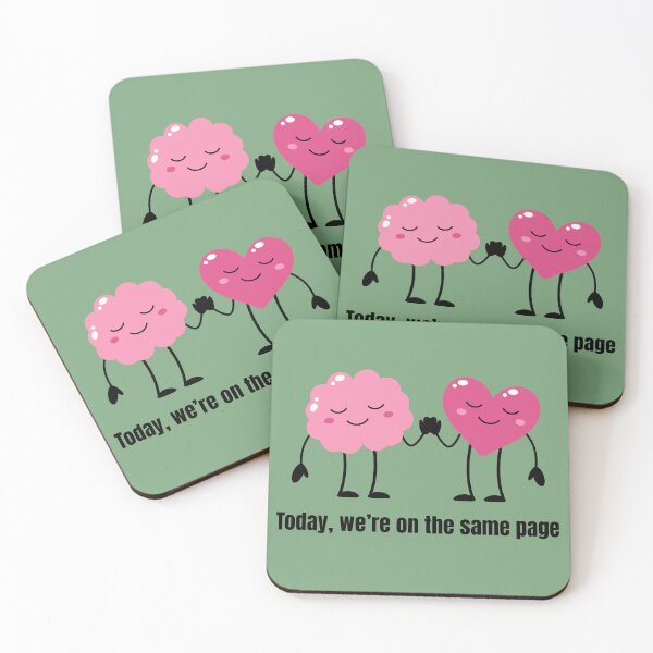 Item preview, Brain and Heart on the Same Page Illustration designed and sold by JustFunnyStuff.