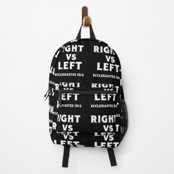Item preview, RIGHT VS LEFT - Ecclesiastes 10:2 Biblical Wisdom 3D White Text designed and sold by PatriotPrint.