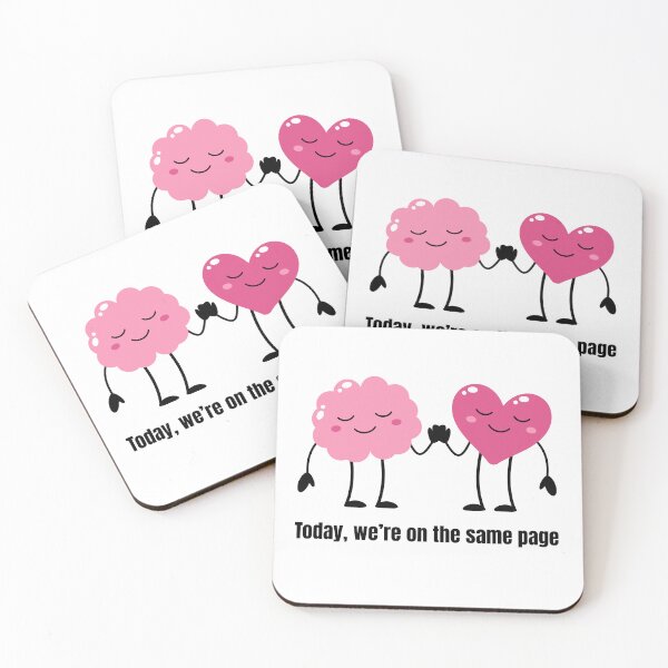 Item preview, Brain and Heart on the Same Page Illustration designed and sold by JustFunnyStuff.