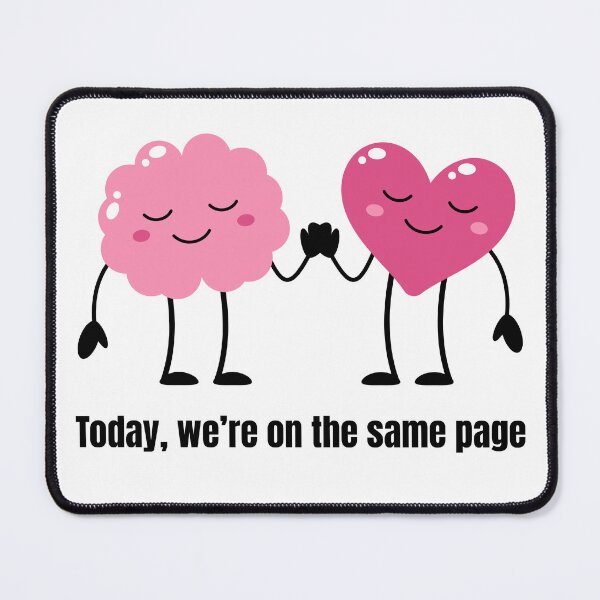 Item preview, Brain and Heart on the Same Page Illustration designed and sold by JustFunnyStuff.