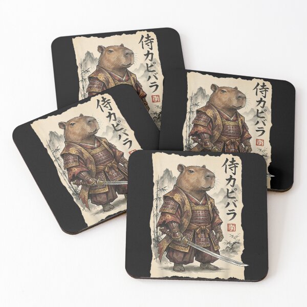 Item preview, Samurai Capybara Japanese Art Vintage Graphic Funny Animal Art for Men Women Kids , Capybara Gift Lover  designed and sold by DZIRI NAJAT.