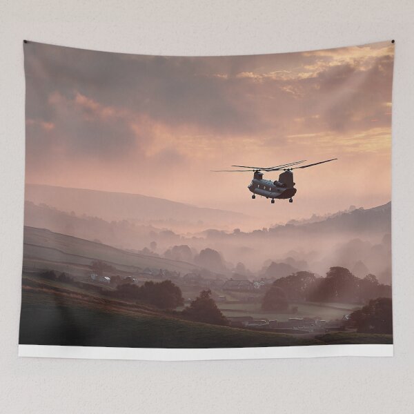 Item preview, Chinook Above the Waking Landscape designed and sold by Skyframe Aviation.