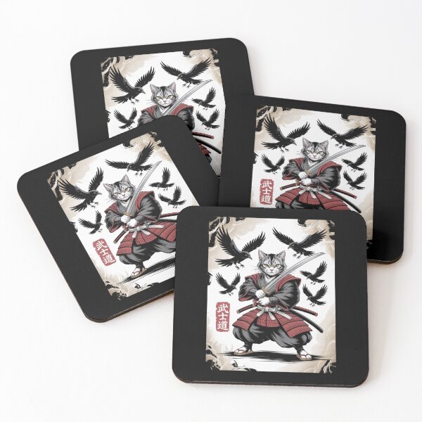 Item preview, Samurai Cat Bushido Warrior With Katana Japanese Art designed and sold by flagylART.