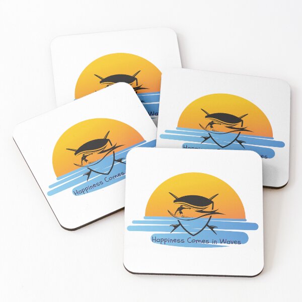 Item preview, Happiness Comes in Waves.  Gift for a Surfer, Gift for a Surfing Fan.  Craving Waves, Craving Salt designed and sold by ShrimpAndGrits.
