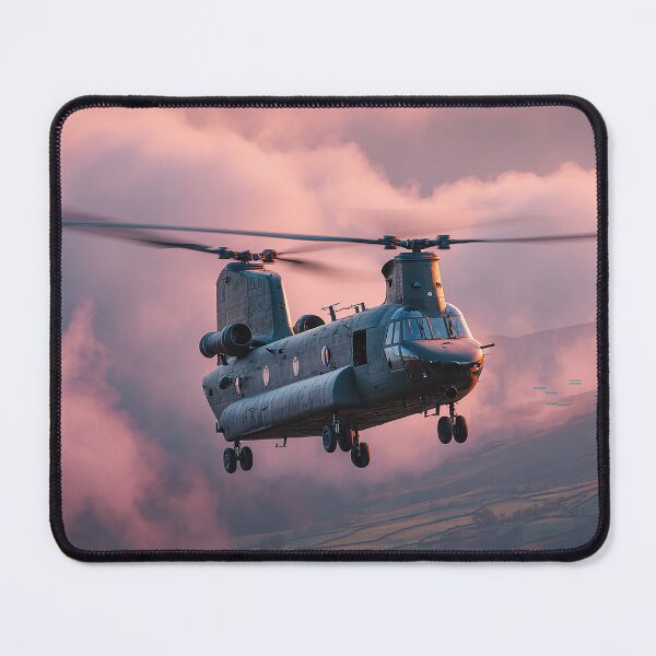 Item preview, Chinook Framed by Sunrise Glow designed and sold by Skyframe Aviation.
