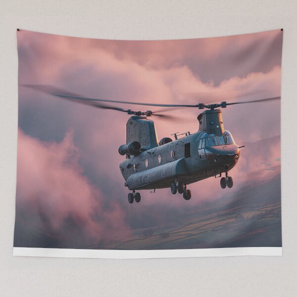 Item preview, Chinook Framed by Sunrise Glow designed and sold by Skyframe Aviation.