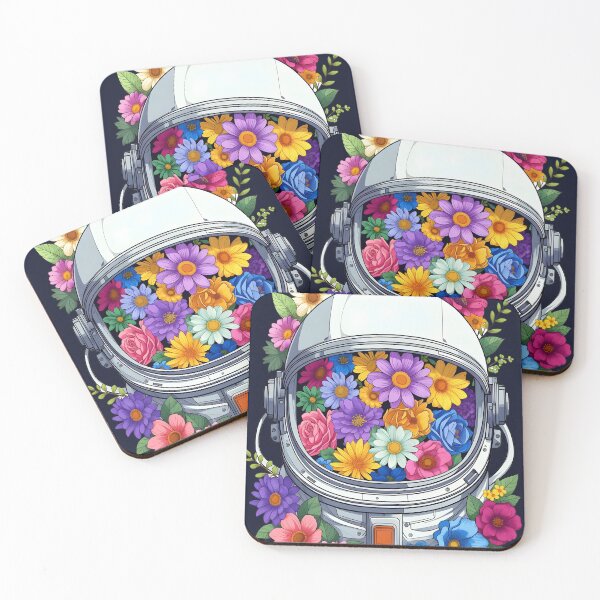 Item preview, Cosmic Bloom Astronaut Helmet Floral Art designed and sold by Rostislav Bouda.