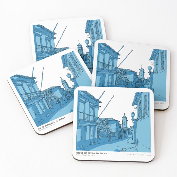 Item preview, Calçada de Santa Clara, Funchal - Hand-Drawn Linework Illustration designed and sold by TheBellemar.