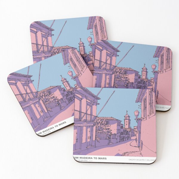 Item preview, Calçada de Santa Clara, Funchal - Hand-Drawn Linework Illustration designed and sold by TheBellemar.