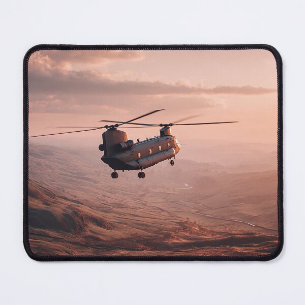Item preview, Chinook Over Heather Sunrise designed and sold by Skyframe Aviation.