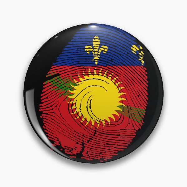 Item preview, Guadeloupe flag in fingerprint designed and sold by Azeecreate009.