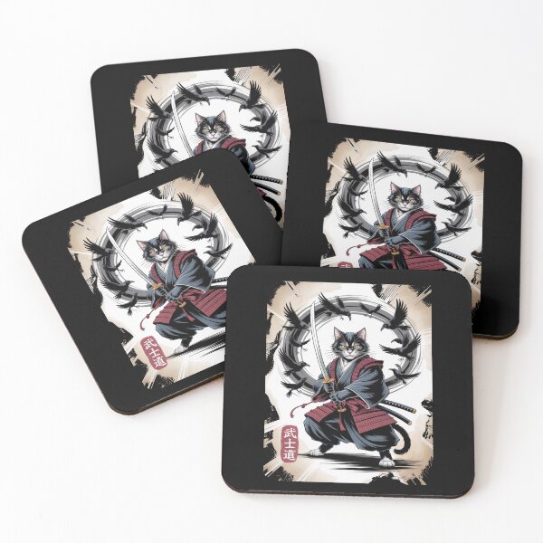 Item preview, Samurai Cat Bushido Warrior With Katana Japanese Art designed and sold by flagylART.
