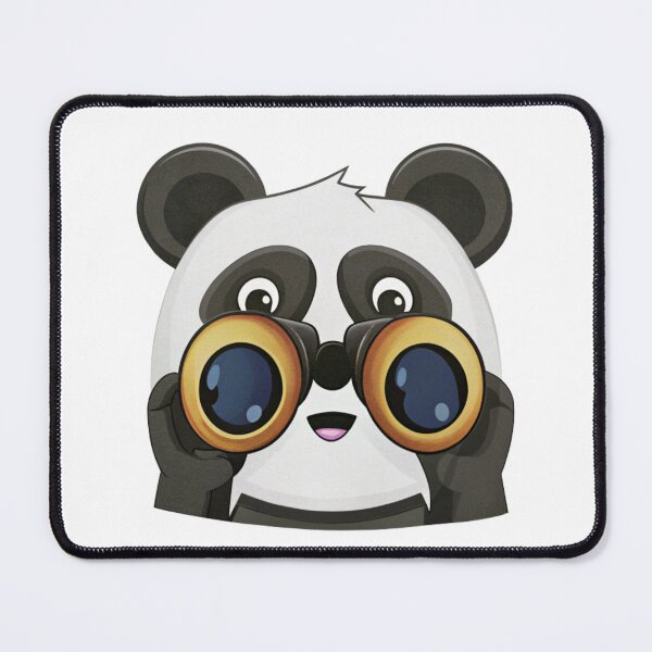 Item preview, Cute Panda with Binoculars – Curious Kawaii Panda Illustration designed and sold by A1MarketDesigne.