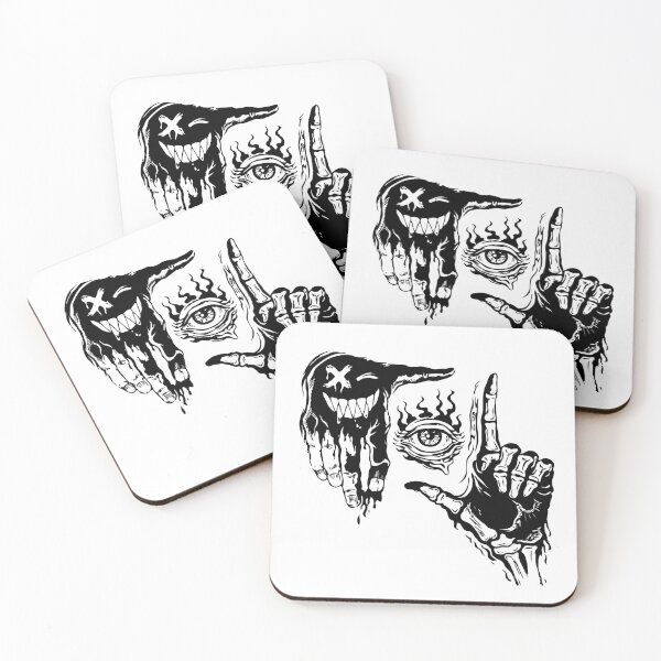 Item preview, Occult Hand Signs Framing the All-Seeing Eye – Dark Surreal Black & White Esoteric Illustration designed and sold by BrainBubbleArt.