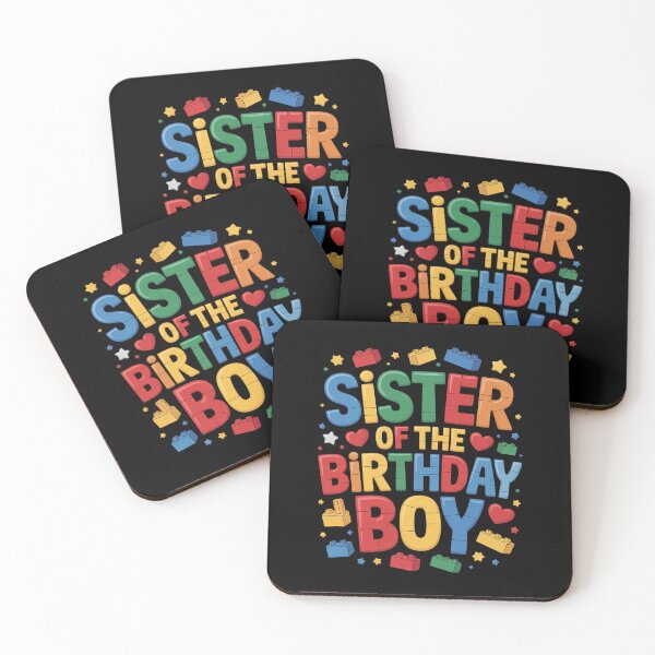 Item preview, Sister Of The Birthday Boy Building Block Birthday Party designed and sold by angolinnArt.
