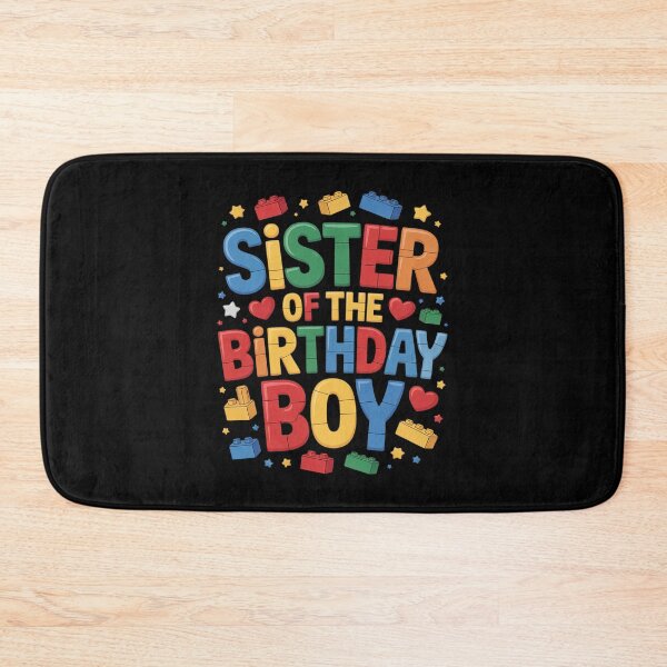 Item preview, Sister Of The Birthday Boy Building Block Birthday Party designed and sold by angolinnArt.
