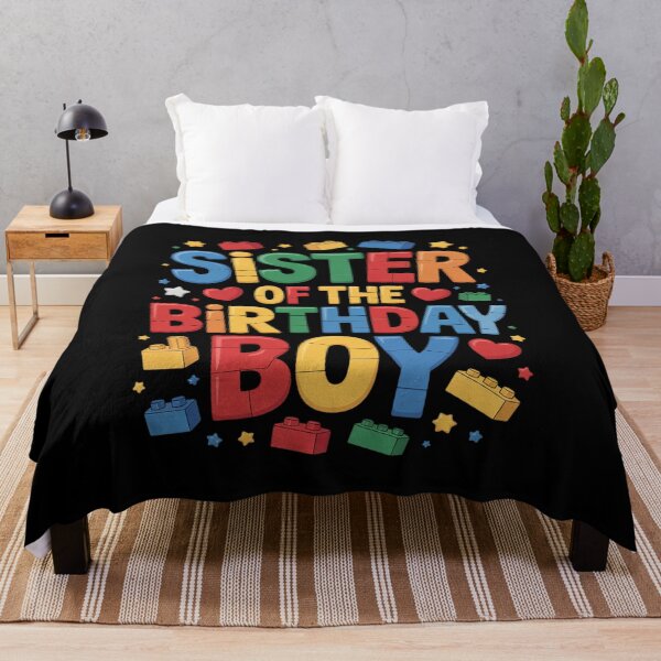 Item preview, Sister Of The Birthday Boy Building Block Birthday Party designed and sold by angolinnArt.