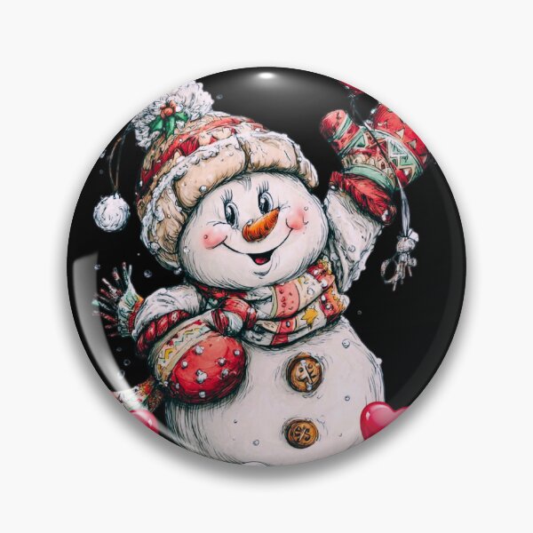 Item preview, Snowman and hearts  designed and sold by Palmtree94.