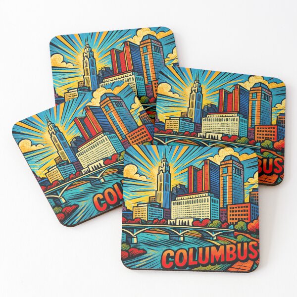 Item preview, Columbus Ohio, city  | Comics stylCartoone -  designed and sold by ComicsFactory.