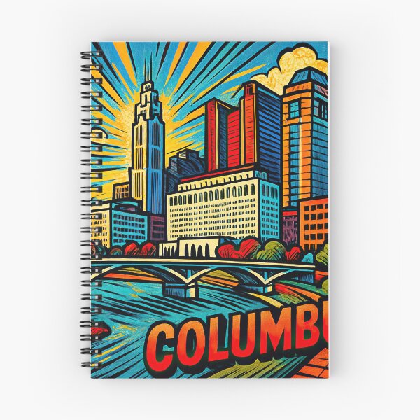 Aperçu de l'œuvre Columbus, Ohio, ville | Style de bande dessinée - Dessin animé créée et vendue par ComicsFactory.