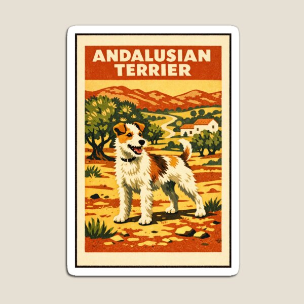 Item preview, Andalusian Terrier Sunlit Countryside designed and sold by Flying Doggo.