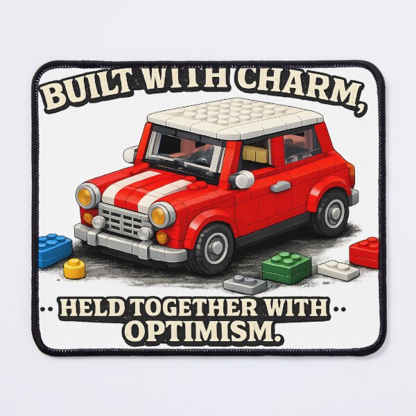 Item preview, Built With Charm, Held Together With Optimism – Classic Mini Block Car designed and sold by ColinsCars.