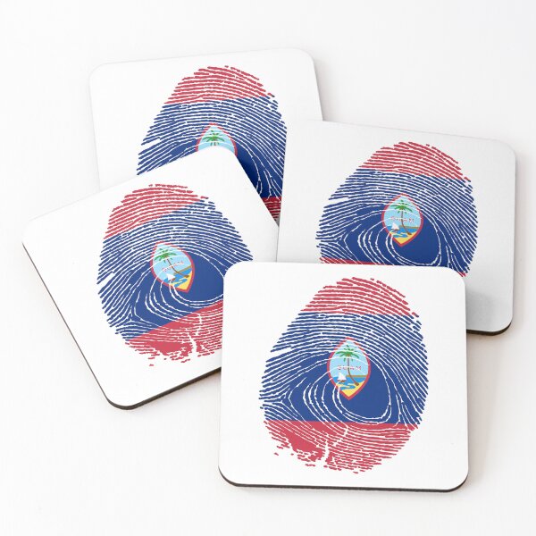 Item preview, Guam flag in fingerprint designed and sold by Azeecreate009.